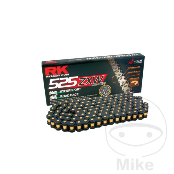 RK Takasago Motorcycle Chain 525ZXW Black 160 Links