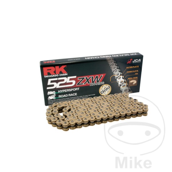 RK Takasago Motorcycle Chain 525ZXW Gold 160 Links