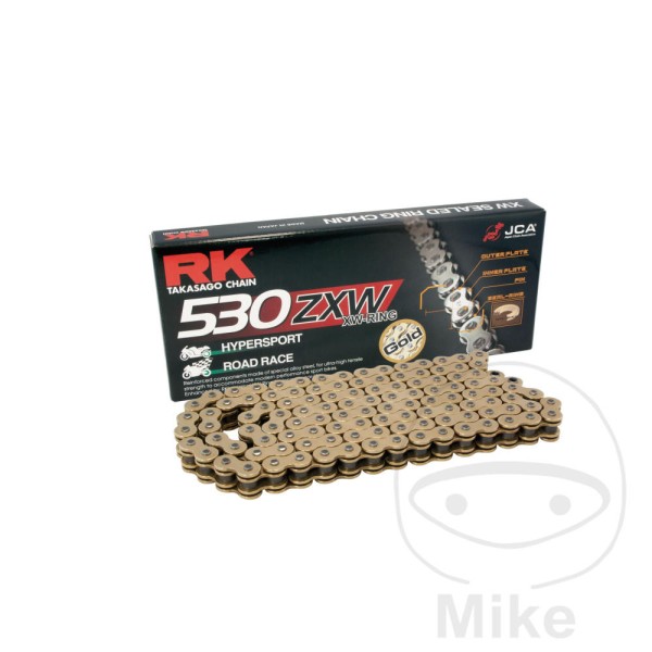 RK Takasago Motorcycle Chain 530ZXW Gold 160 Links