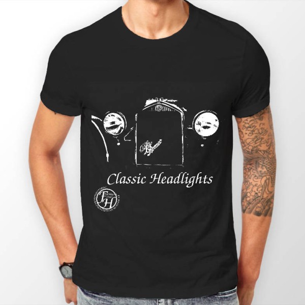 Farkham Hall Classic Headlights Teeshirt in Black for Men