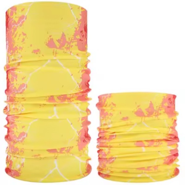 Neck Tube, Seamless Polyester, Yellow Splash Pattern
