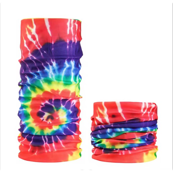 Neck Tube, Seamless Polyester, Tie Dye Pattern