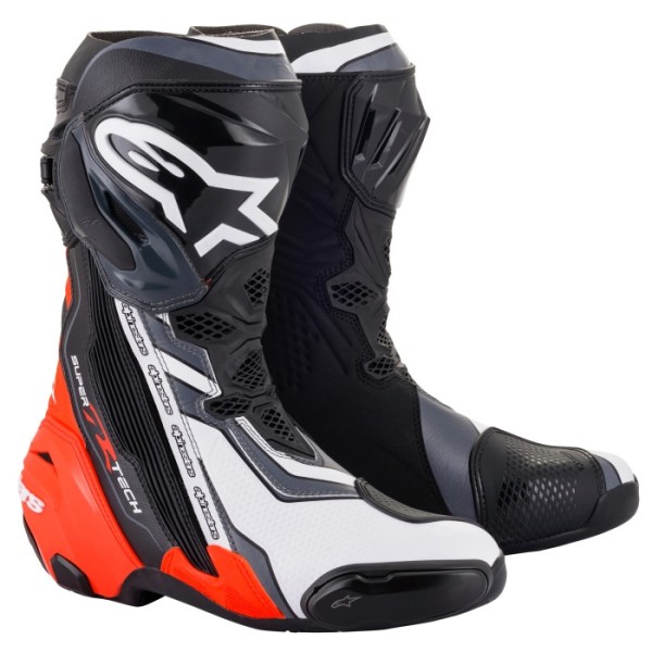Alpinetech Supertech R Men's Motorcycle Boot in Red, Black and White Alpinetech Supertech R Men's Motorcycle Boot in Red, Black and White