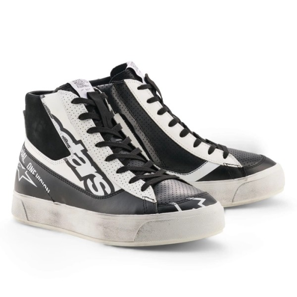 Alpinestars Stella Stated Flair Women's Motorcycle Boot in Black and White Alpinestars Stella Stated Flair Women's Motorcycle Boot in Black and White