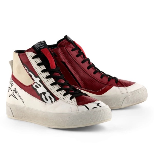 Alpinestars Stella Stated Flair Women's Motorcycle Boot in Red and White Alpinestars Stella Stated Flair Women's Motorcycle Boot in Red and White