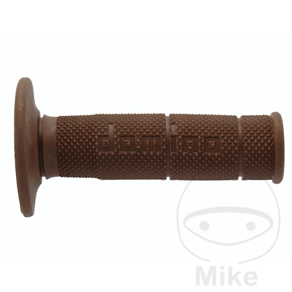 Domino Handlebar Grips 22mm 26mm Classic Retro Cross Pattern Brown 7290075
