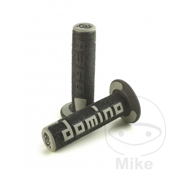 Domino Handlebar Grips 22mm 26mm Closed End A360 Black Grey