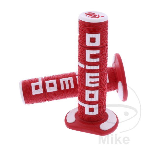 Domino Handlebar Grips 22mm 26mm Closed End A360 Red White
