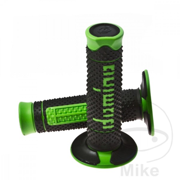 Domino Handlebar Grips 22mm 26mm Closed End Black Green Motocross