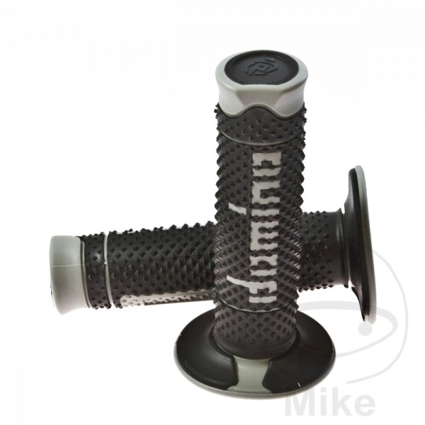 Domino Handlebar Grips 22mm 26mm Closed End Black Grey Motocross