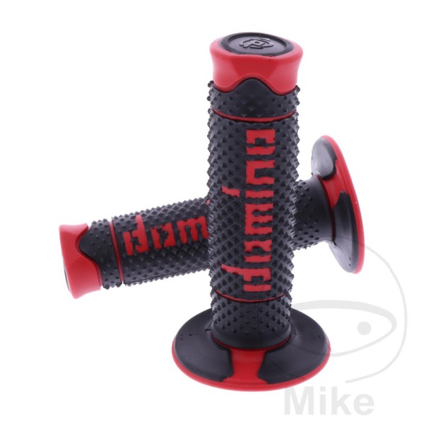 Domino Handlebar Grips 22mm 26mm Closed End Black Red Motocross