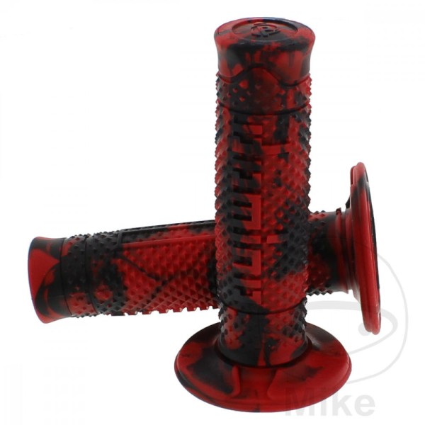 Domino Handlebar Grips 22mm 26mm Closed End Snake Grips Red Black