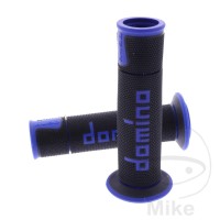 Domino Handlebar Grips 22Mm 26Mm Open End Black Blue A450