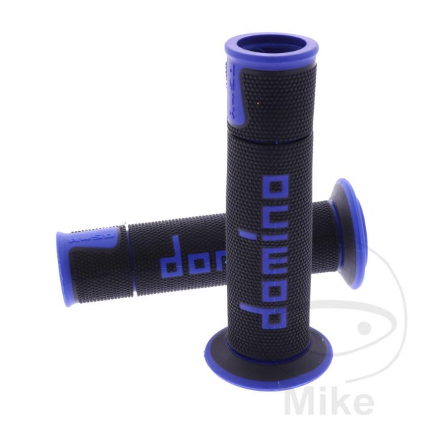 Domino Handlebar Grips 22Mm 26Mm Open End Black Blue A450