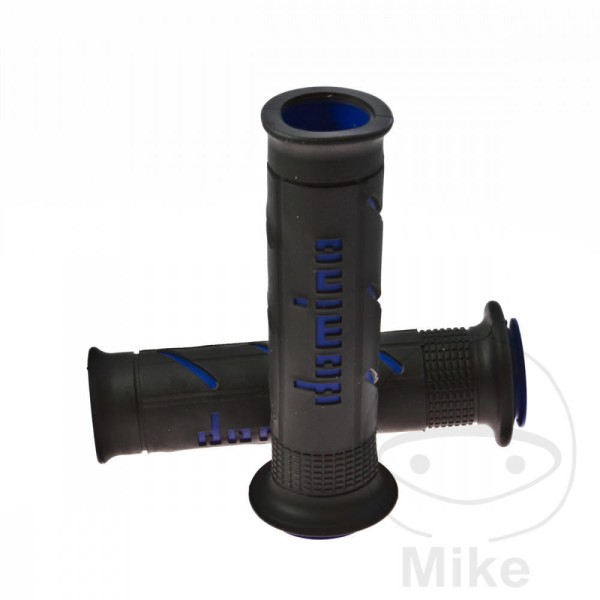 Domino Handlebar Grips 22Mm 26Mm Open End Black Blue Offroad
