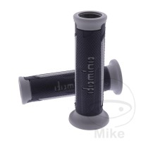 Domino Handlebar Grips 22Mm 26Mm Open End Black Grey A450