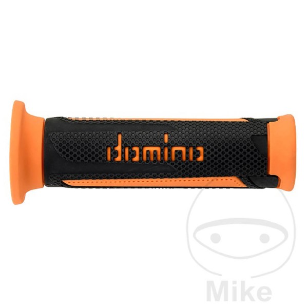 Domino Handlebar Grips 22Mm 26Mm Open End Black Orange A350