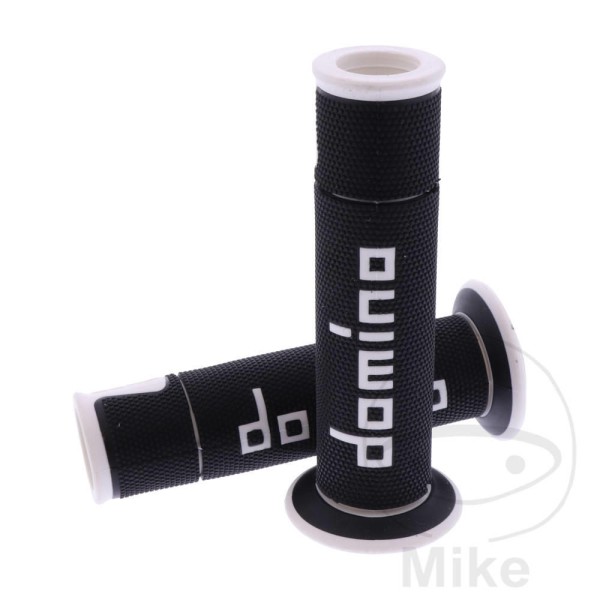 Domino Handlebar Grips 22Mm 26Mm Open End Black White A450