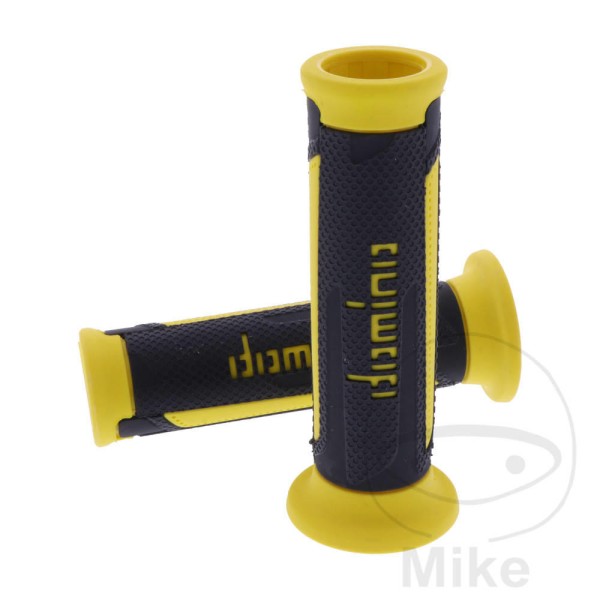 Domino Handlebar Grips 22Mm 26Mm Open End Black Yellow A350