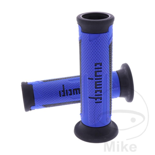 Domino Handlebar Grips 22Mm 26Mm Open End Blue Black A350