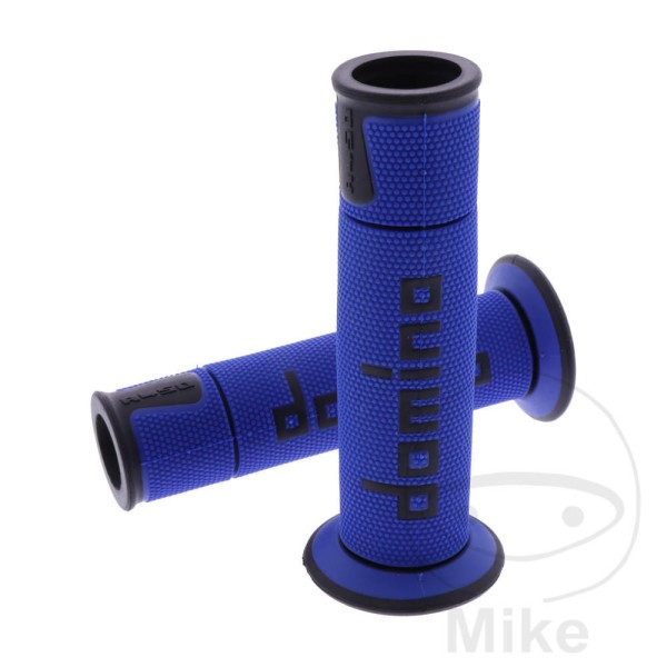 Domino Handlebar Grips 22Mm 26Mm Open End Blue Black A450