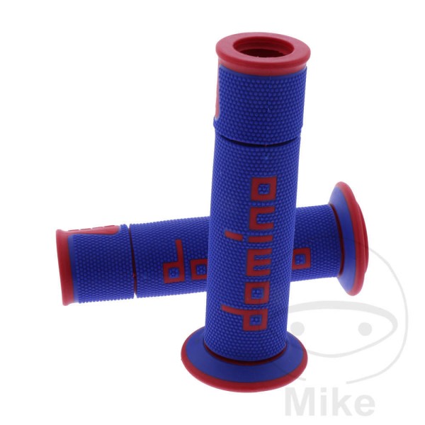 Domino Handlebar Grips 22Mm 26Mm Open End Blue Red A450