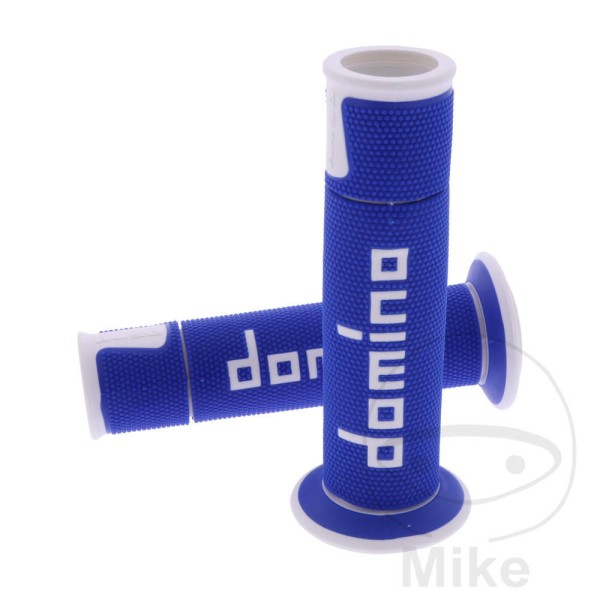 Domino Handlebar Grips 22Mm 26Mm Open End Blue White A450
