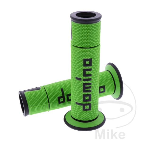 Domino Handlebar Grips 22Mm 26Mm Open End Green Black A450