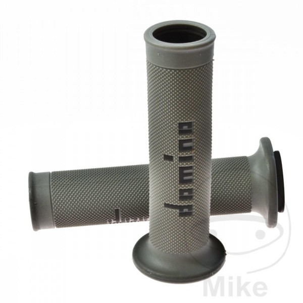 Domino Handlebar Grips 22Mm 26Mm Open End Grey Black A010 Diamond