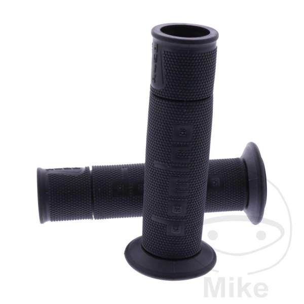 Domino Handlebar Grips 22Mm 26Mm Open End Grey Black A450