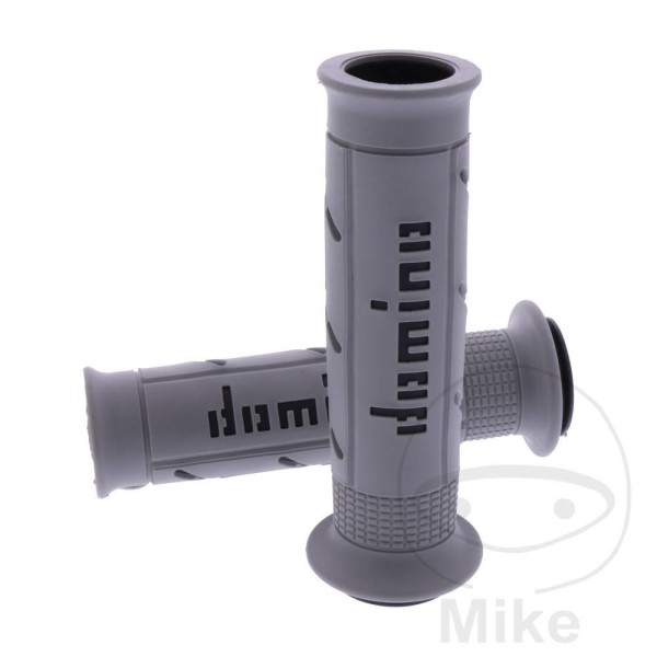 Domino Handlebar Grips 22Mm 26Mm Open End Grey Black Offroad A250