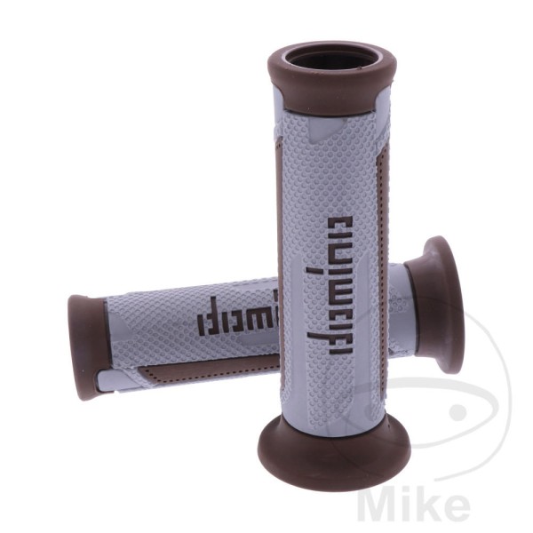 Domino Handlebar Grips 22Mm 26Mm Open End Grey Brown A350