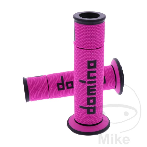 Domino Handlebar Grips 22Mm 26Mm Open End Pink Black A450