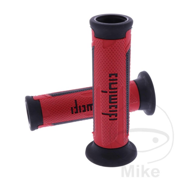 Domino Handlebar Grips 22Mm 26Mm Open End Red Black A350