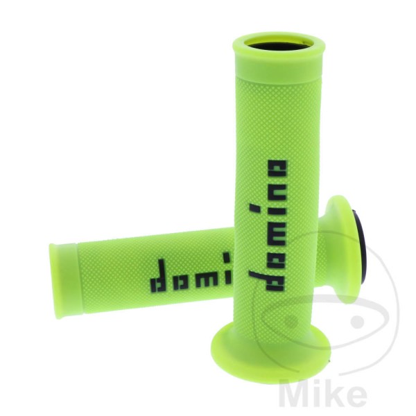 Domino Handlebar Grips 22Mm 26Mm Open End Yellow Black A10 Diamond