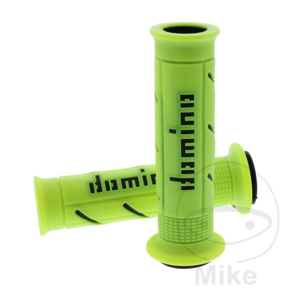 Domino Handlebar Grips 22Mm 26Mm Open End Yellow Black Offroad A250