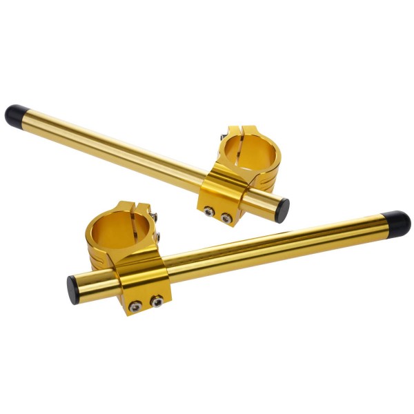 Bike-It Alloy Clip On Handlebars 35-41mm Fork Mounting, Gold Anodised