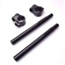 TZR250 Alloy Clip On Handlebars 39mm Fork Mounting, Black Anodised