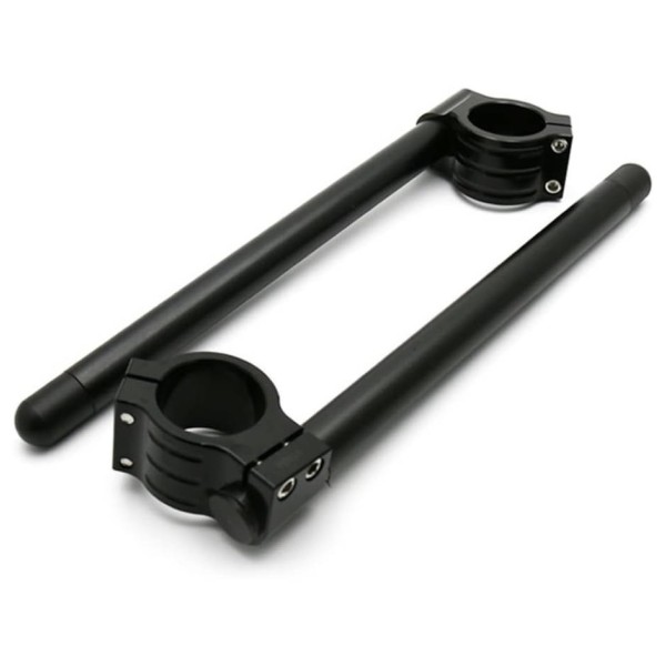YPVS350 Alloy Clip On Handlebars 35mm Fork Mounting, Black Anodised