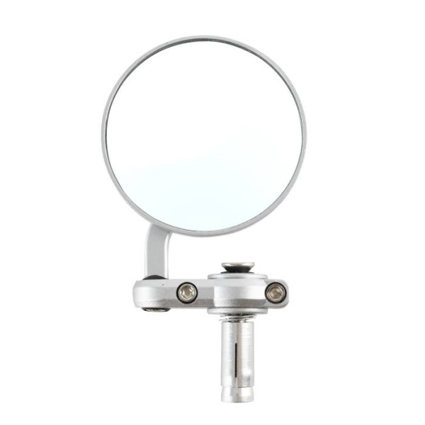 Pair of Universal Motorcycle Bar End MIrror with Silver Body Pair of Universal Motorcycle Bar End MIrror with Silver Body