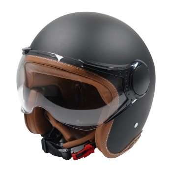Auction Bargain Axor Jet Black/Brown Crash Helmet Size Small Auction Bargain Axor Jet Black/Brown Crash Helmet Size Small