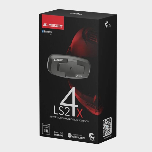 LS2 X4 Motorcycle Intercom Powered By Cardo
