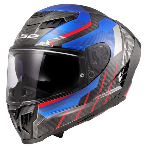 LS2 FF807 Dragon Crash Helmet Gloss Trax  Blue