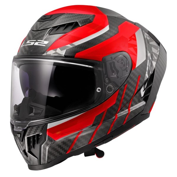 LS2 FF807 Dragon Crash Helmet Gloss Trax  Red