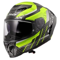 LS2 FF807 Dragon Crash Helmet Gloss Trax  Yellow