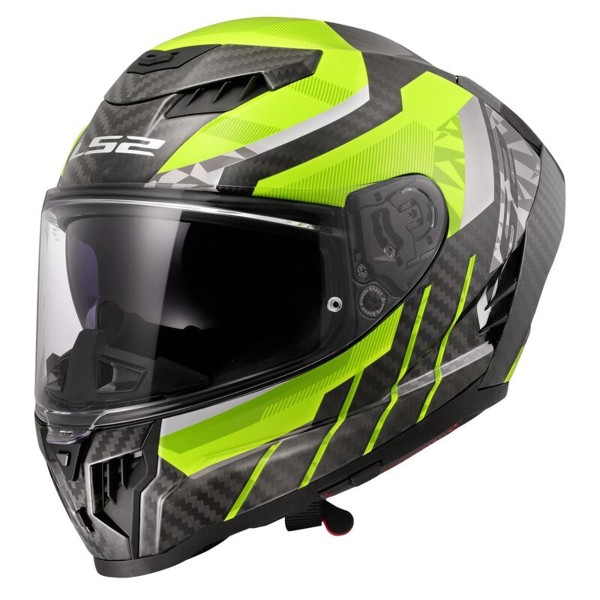 LS2 FF807 Dragon Crash Helmet Gloss Trax  Yellow