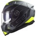 LS2 FF811 Vector II Full Face Crash Helmet, Splitter Matt Titanium & Hi-Vis Yellow
