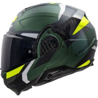 LS2 FF910 Advant 2 Modular (Flip Front) Crash Helmet Triple Green & Hi-Vis Yellow