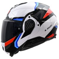 LS2 FF910 Advant 2 Modular (Flip Front) Crash Helmet Triple Red, White & Blue