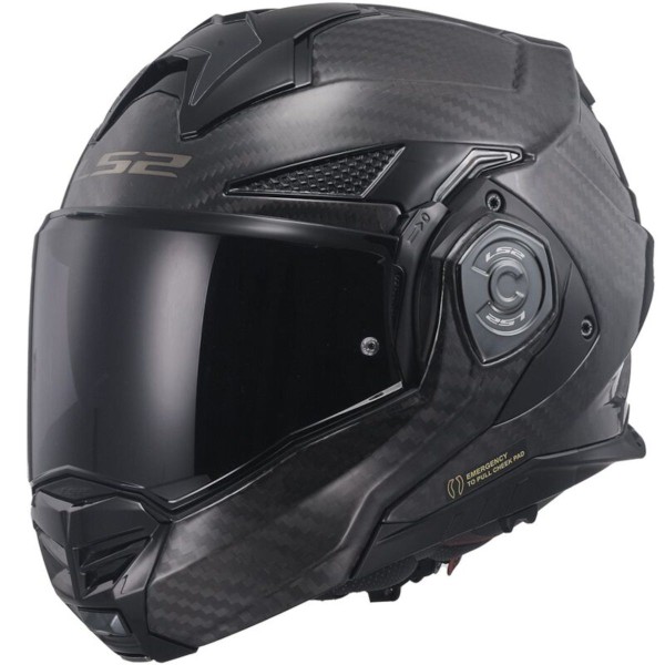LS2 FF901 Advant X Carbon Modular (Flip Front) Crash Helmet Gloss Carbon